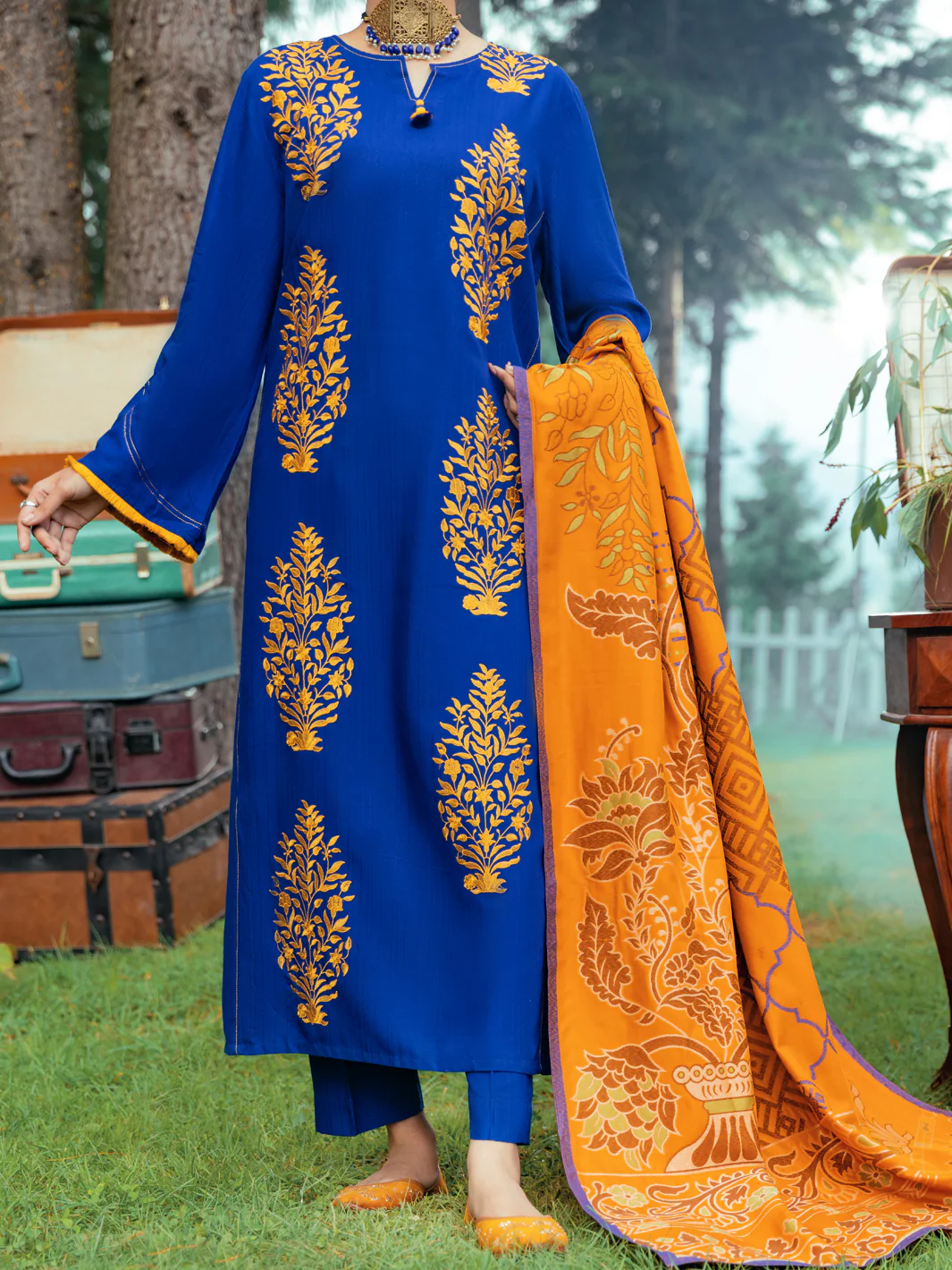 Blue 3Pc Stitched - AWP-3PS-534 - Image 3