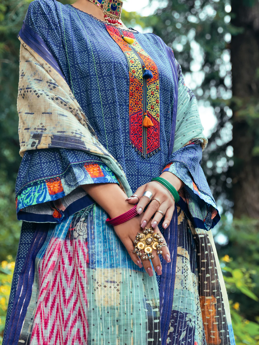Navy Blue 3Pc Stitched - AWP-3PS-546 - Image 4