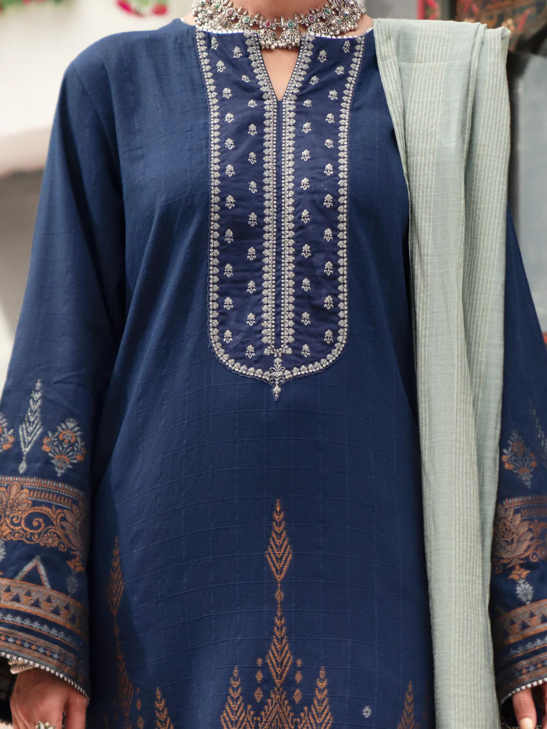 Blue 3Pc Stitched - AWP-3PS-556 - Image 3