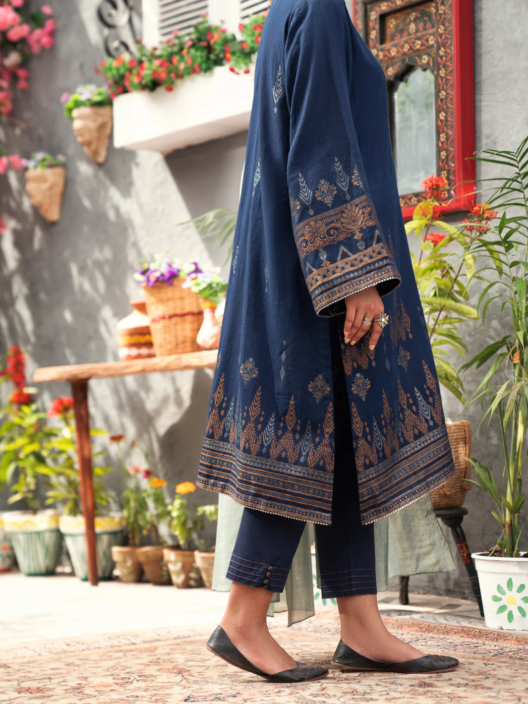 Blue 3Pc Stitched - AWP-3PS-556 - Image 4