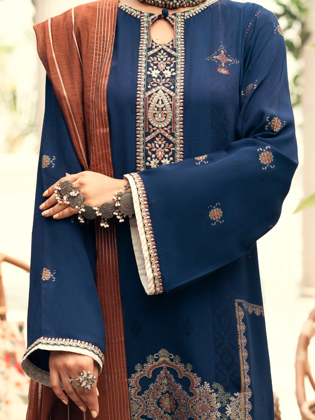 Navy Blue 3Pc Stitched - AWP-3PS-558 - Image 3