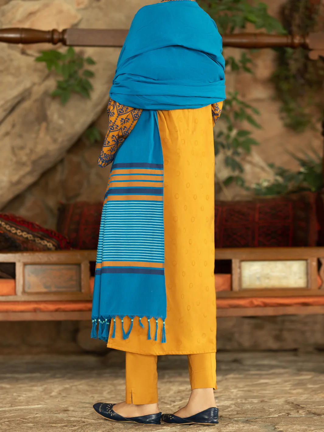 Mustard 3Pc Stitched - AWP-3PS-568 - Image 3