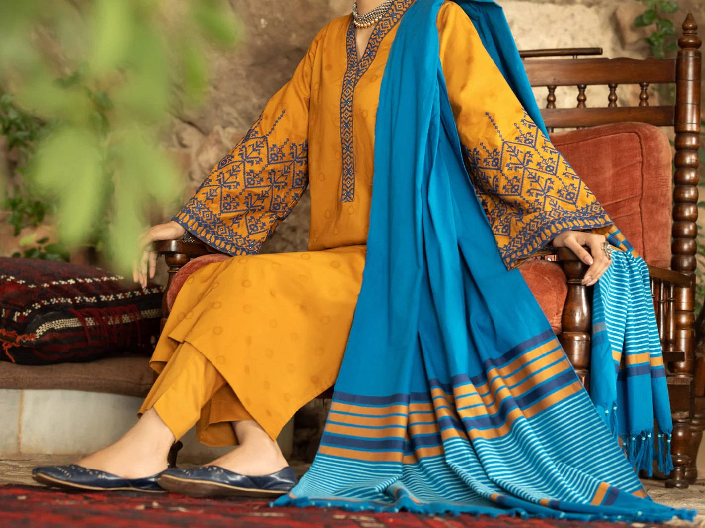 Mustard 3Pc Stitched - AWP-3PS-568 - Image 4