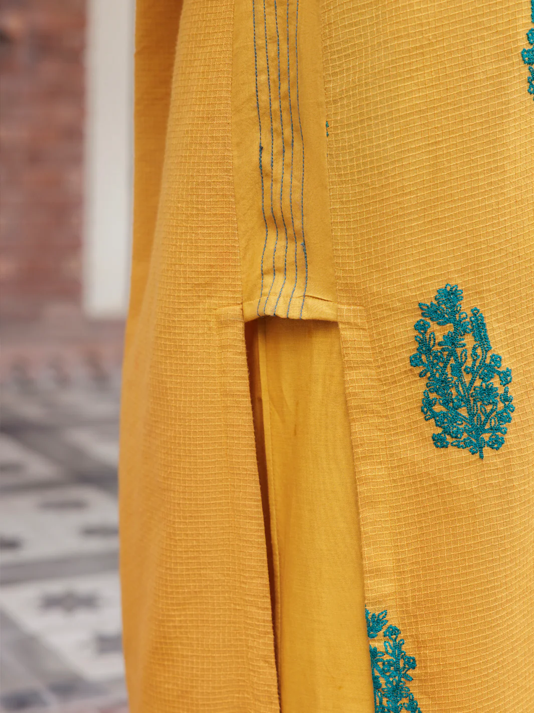 Yellow Dobby 3Pc Unstitched - AWP-3PS-653 - Image 4