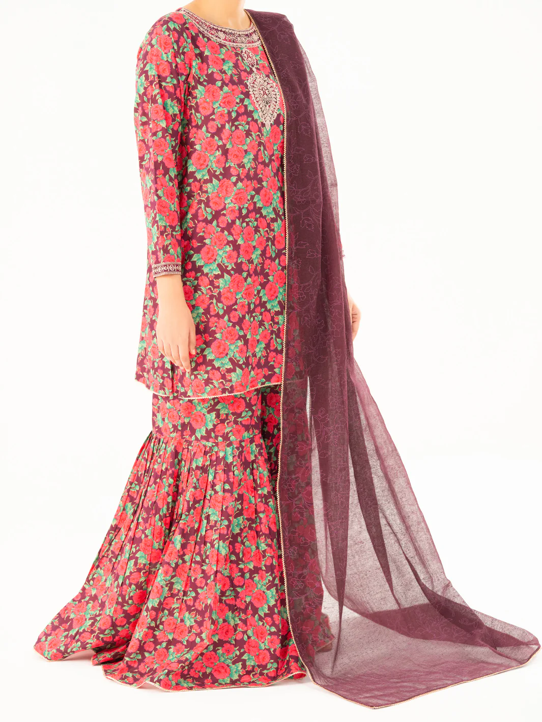 Purple Cambric 3Pc Stitched - AWP-3PS-693 - Image 6
