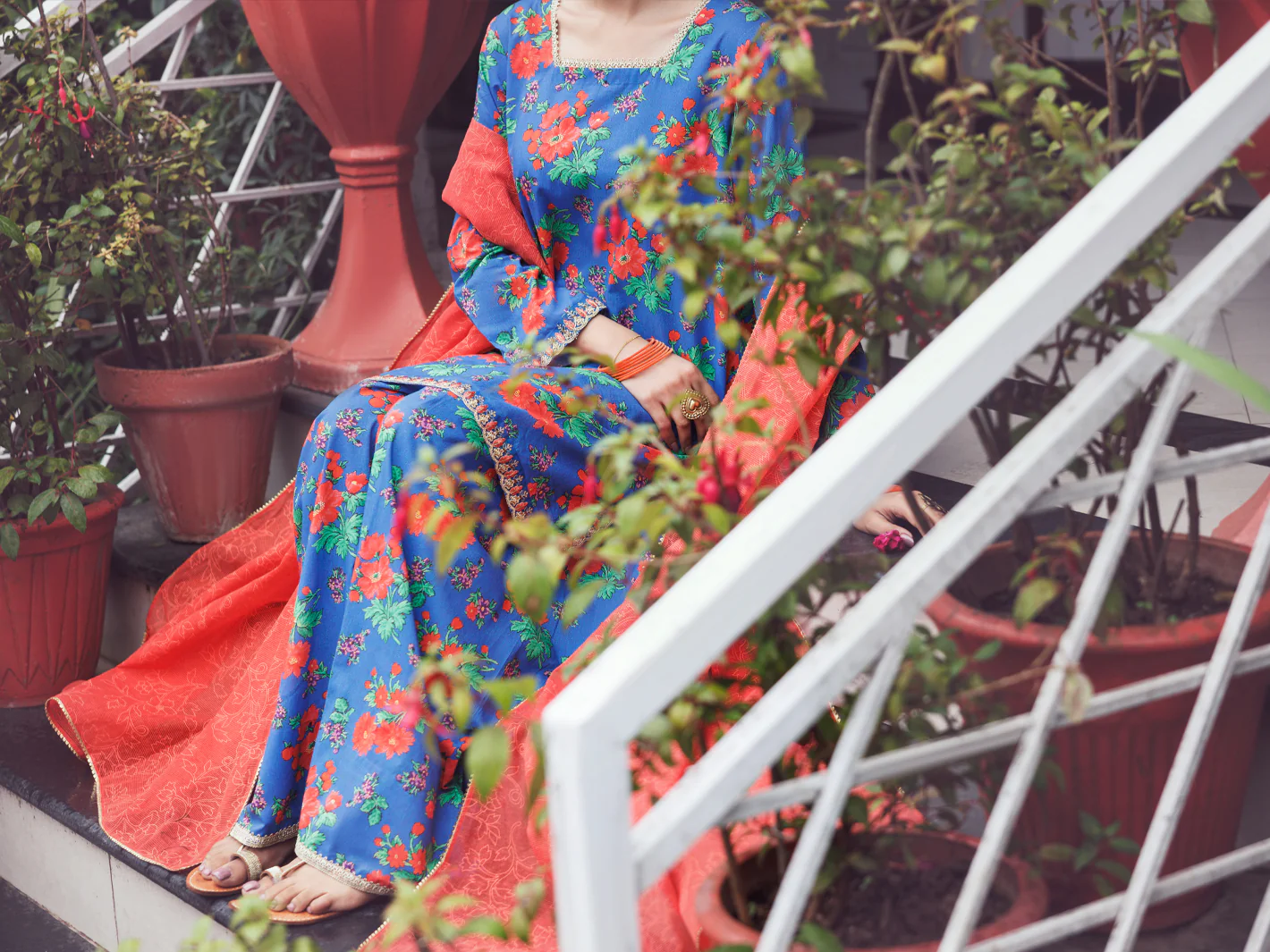Blue Cambric 3Pc Stitched - AWP-3PS-694 - Image 3