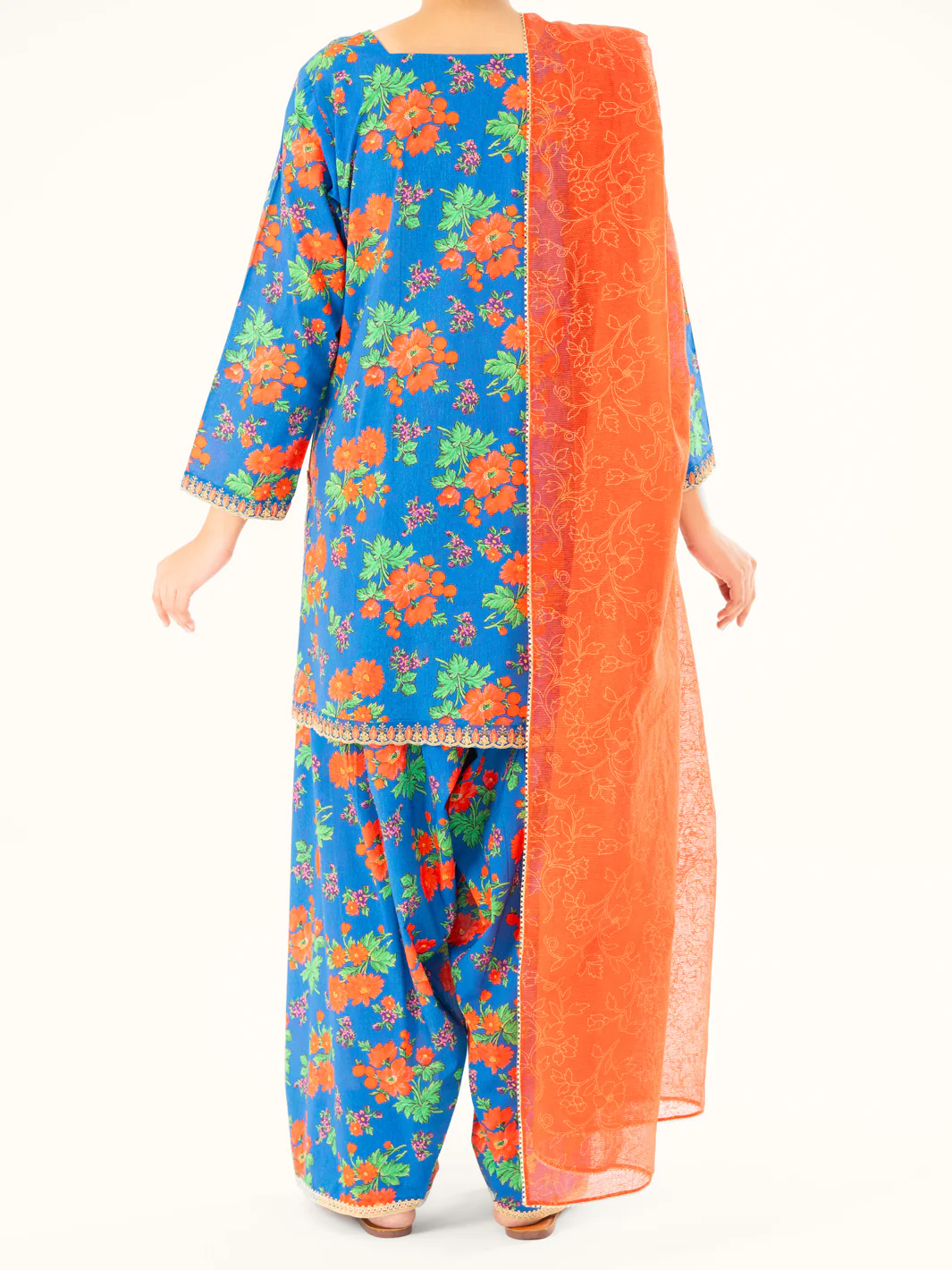 Blue Cambric 3Pc Stitched - AWP-3PS-694 - Image 5