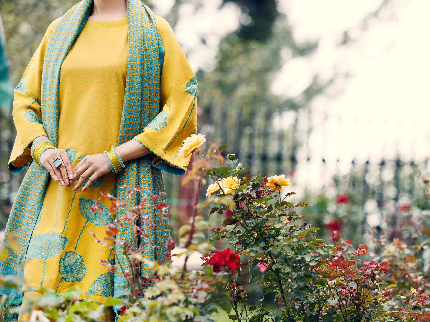 Mustard Light Khaddar 3Pc Stitched - AWP-3PS-775 - Image 3