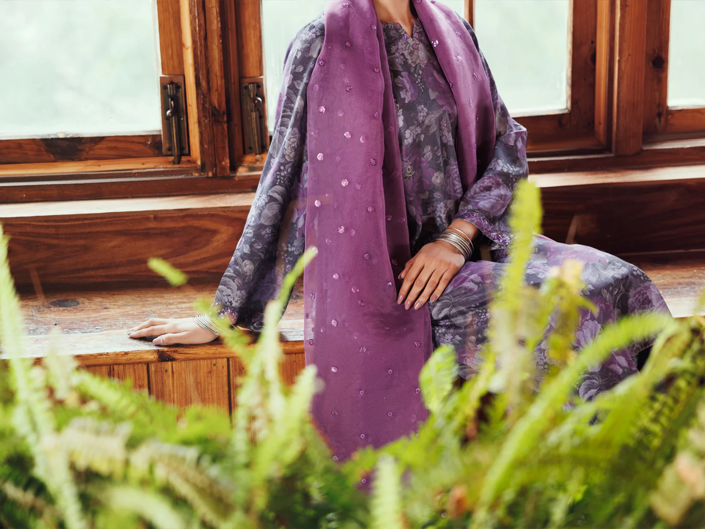 Purple Viscose 3Pc Stitched - AWP-3PS-779 - Image 3