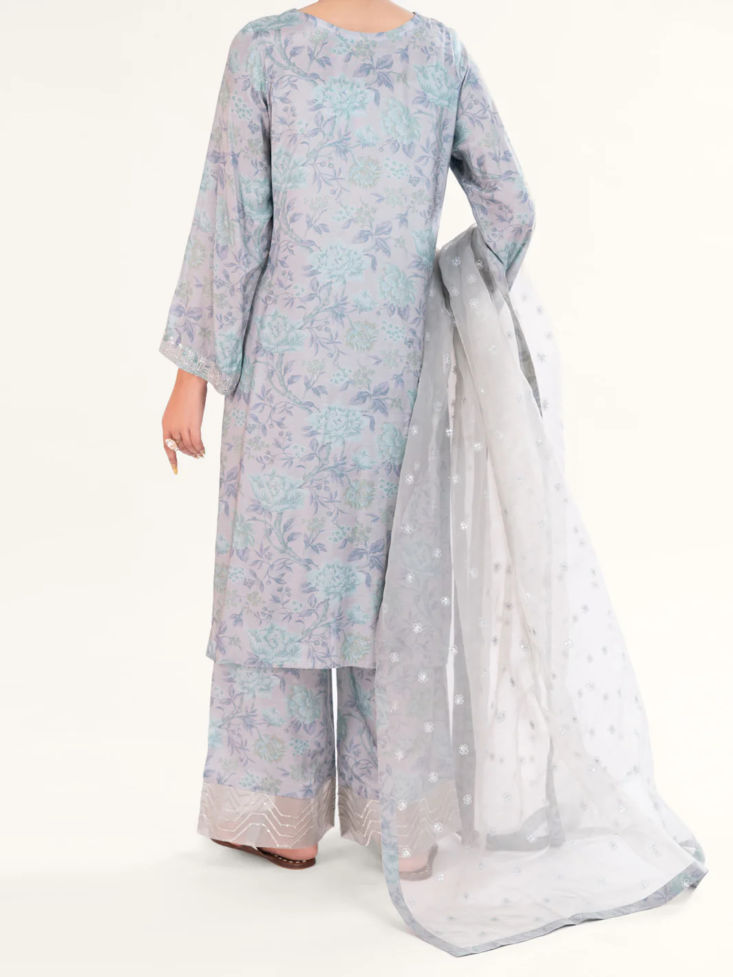 Grey Viscose 3Pc Stitched - AWP-3PS-781 - Image 2