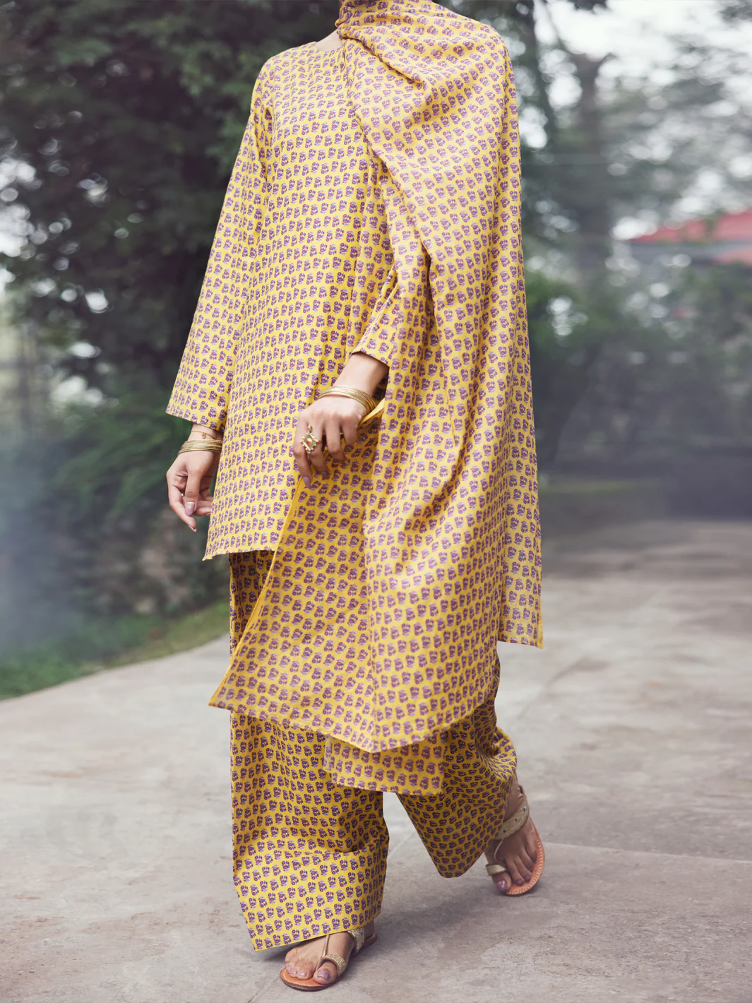 Mustard Lawn 3Pc Stitched - AWP-3PS-857 - Image 2