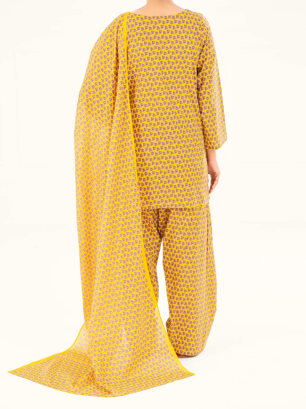 Mustard Lawn 3Pc Stitched - AWP-3PS-857 - Image 6