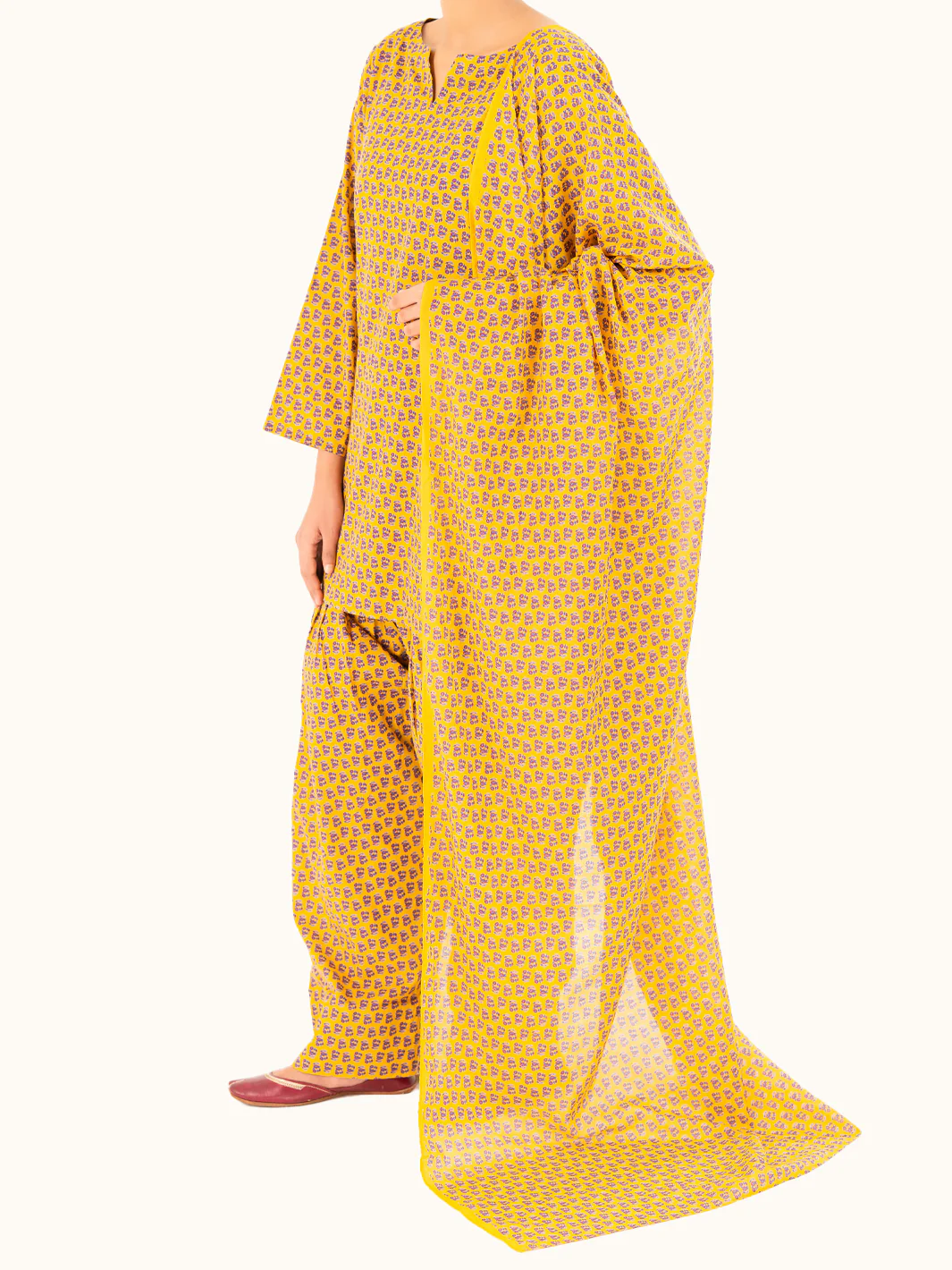 Mustard Lawn 3Pc Stitched - AWP-3PS-857 - Image 7