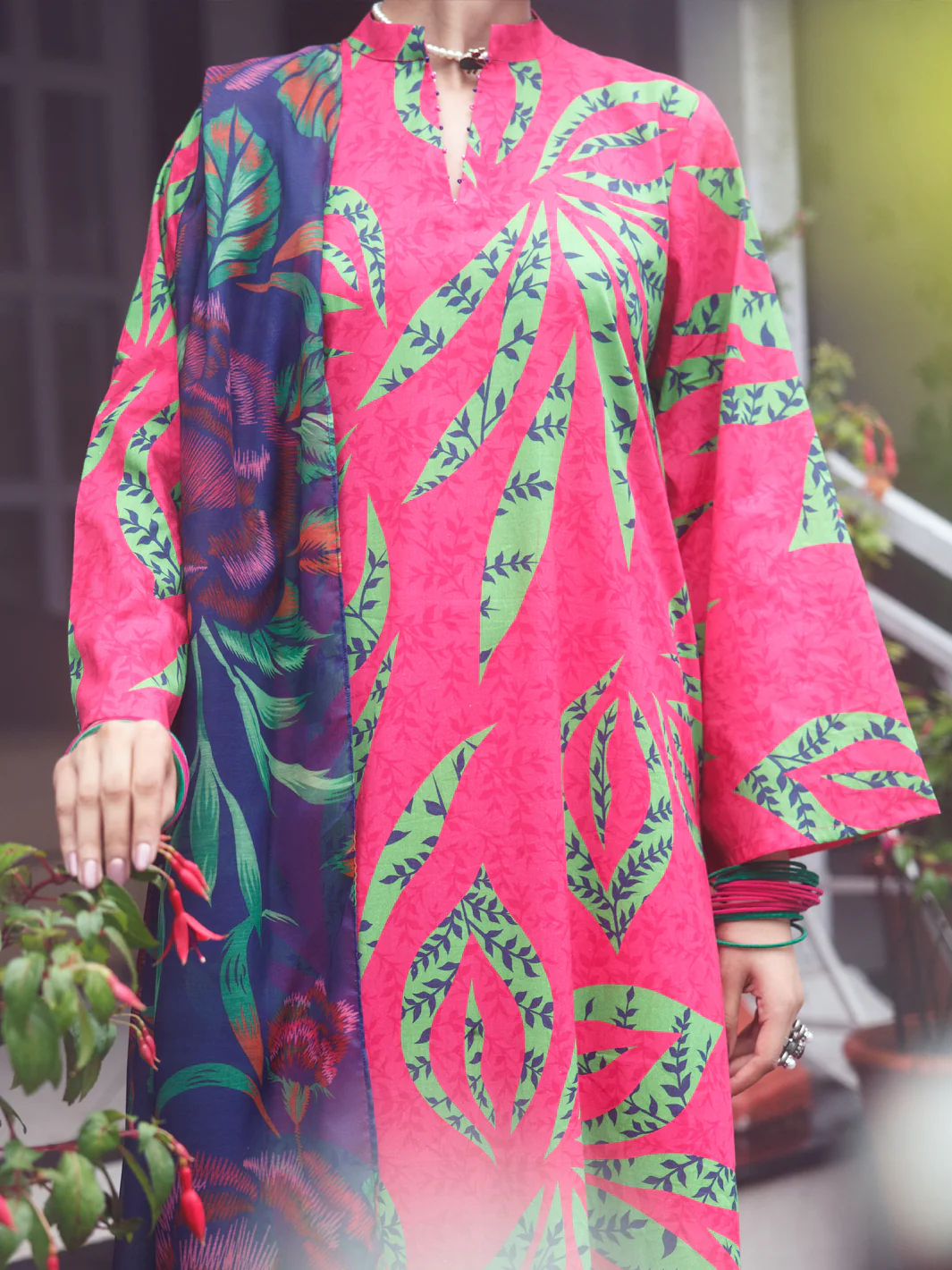 Pink Cambric 3Pc Unstitched - AWP-3PS-871 - Image 2