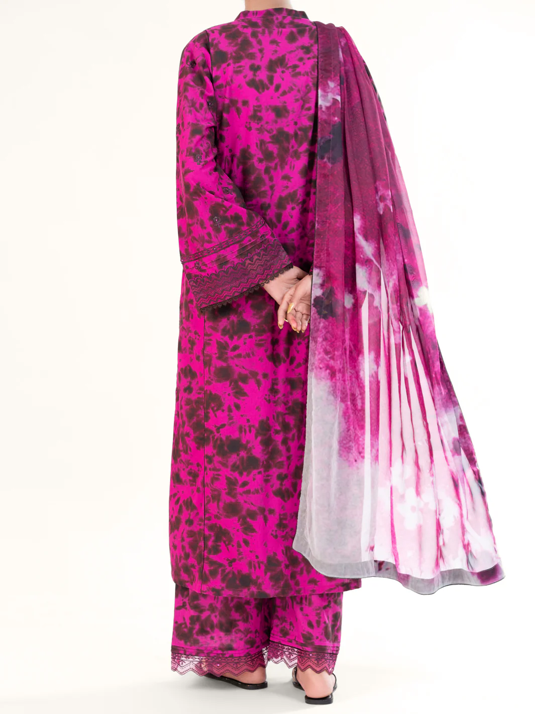 Fuchsia Cambric 3Pc Unstitched - AWP-3PS-875 - Image 4
