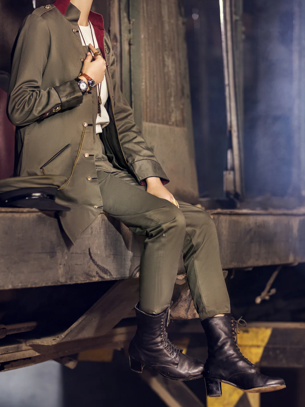 Army Green Twill Cotton Jacket - AWP-JT-384 - Image 4