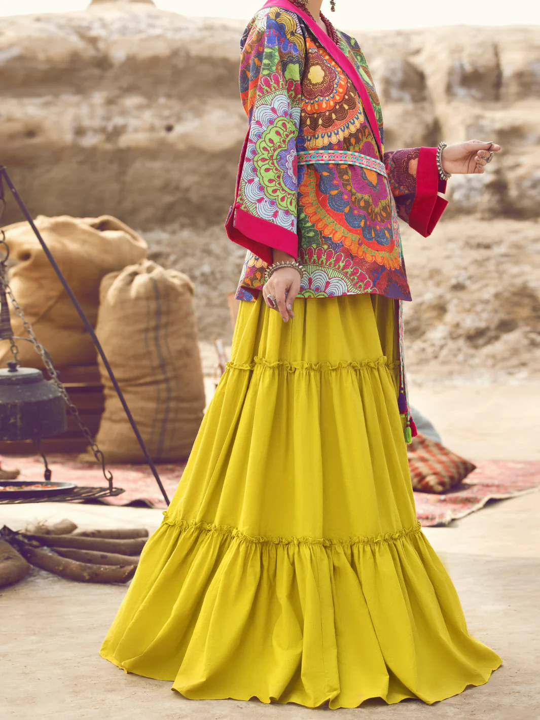Multicolor Khaddar Jacket - AWP-JT-395 - Image 2