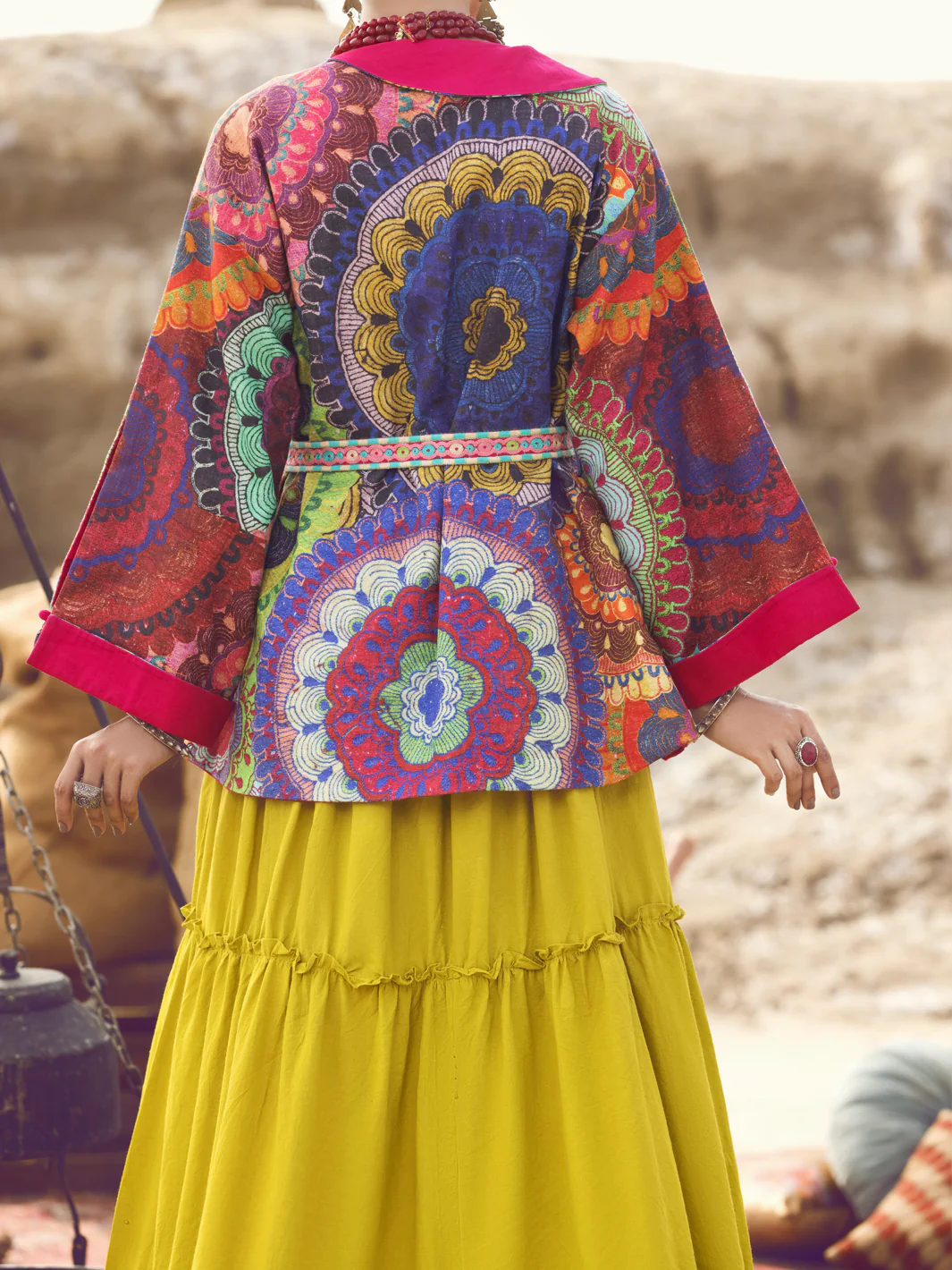 Multicolor Khaddar Jacket - AWP-JT-395 - Image 4