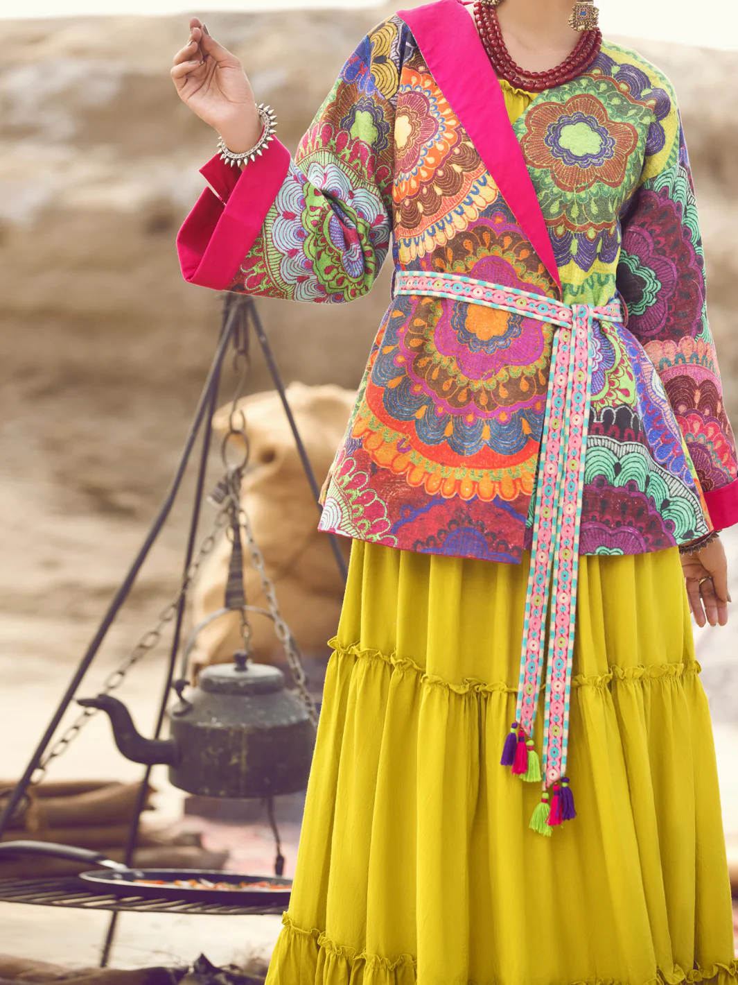 Multicolor Khaddar Jacket - AWP-JT-395 - Image 5
