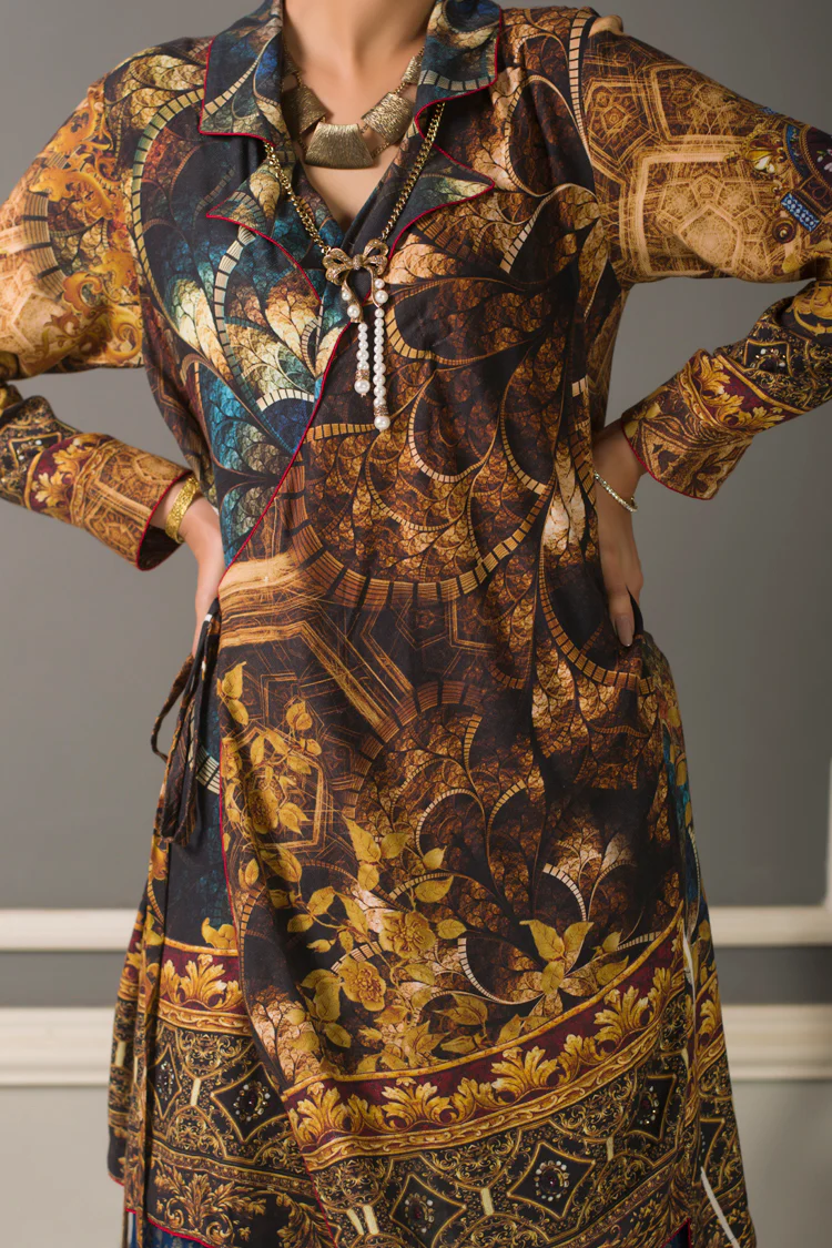 Brown Silk Tunic - AWP-LK-226 - Image 2