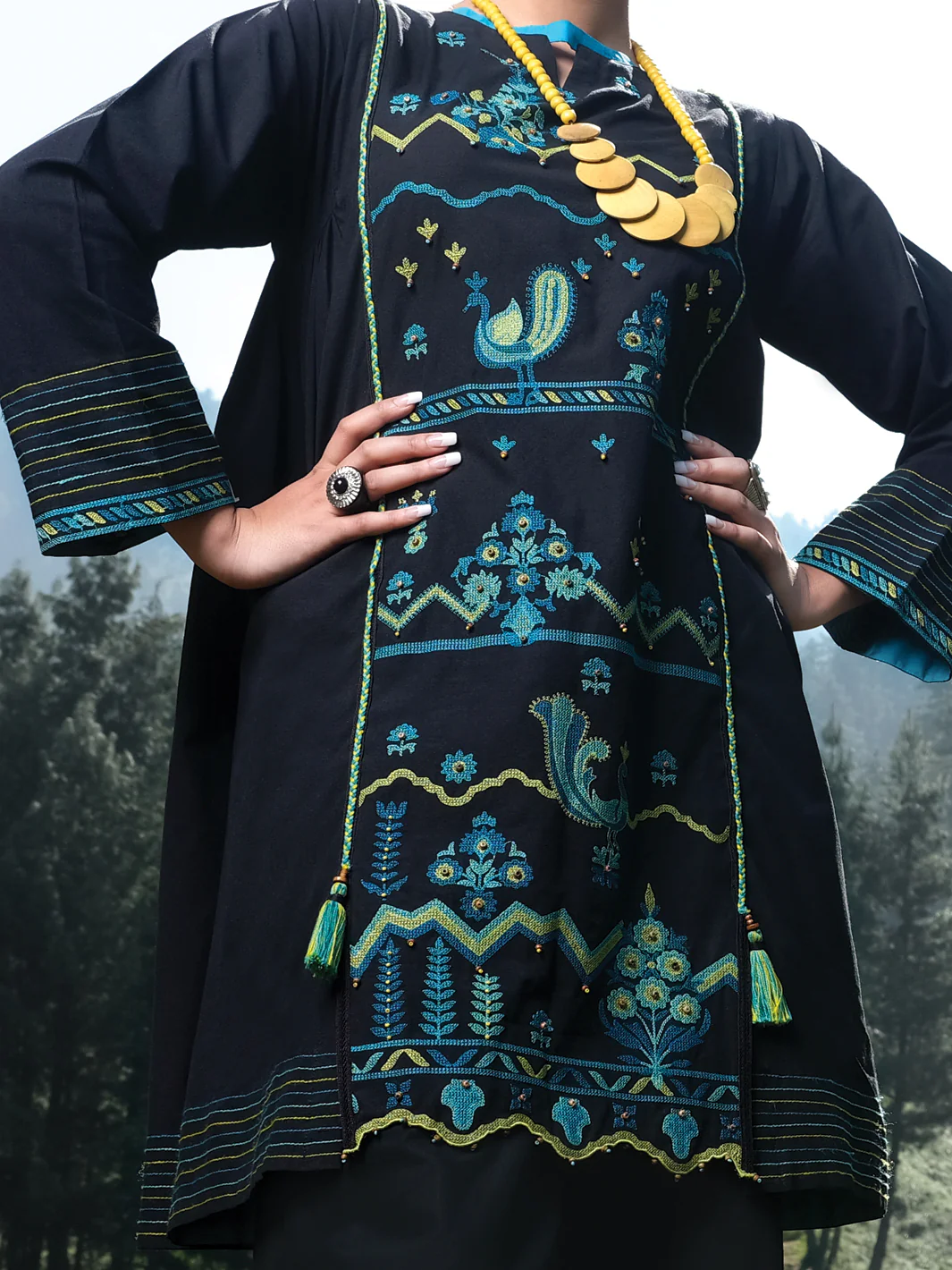 Black Karandi Tunic - AWP-LK-286 - Image 2