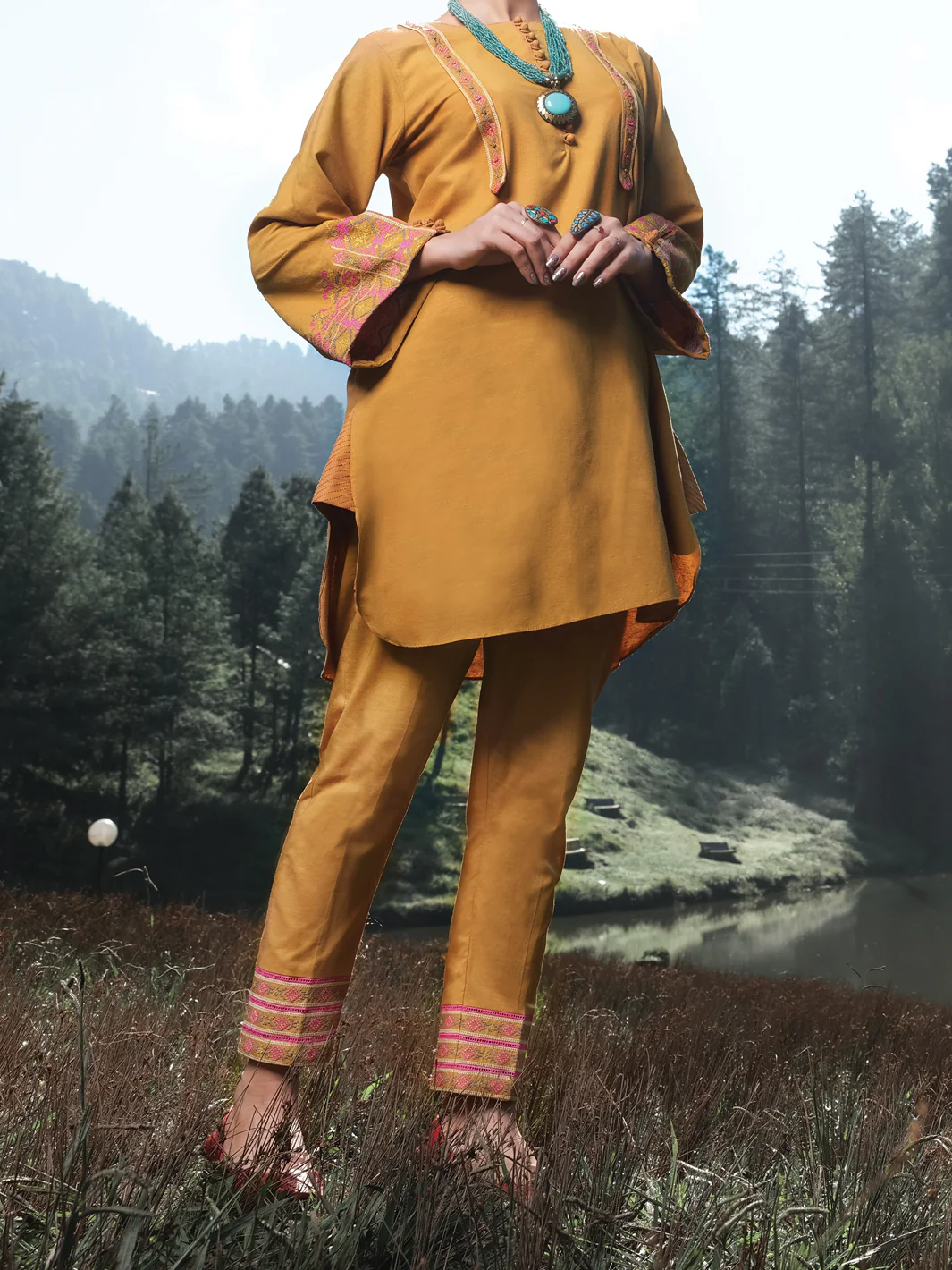 Mustard Karandi Tunic - AWP-LK-288