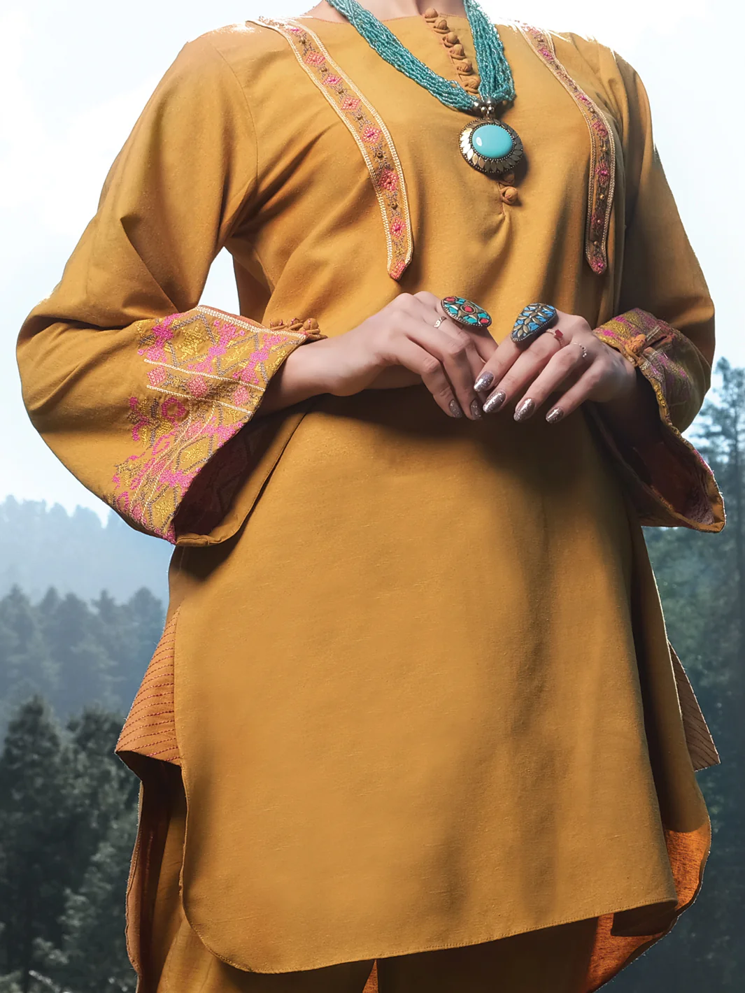 Mustard Karandi Tunic - AWP-LK-288 - Image 2