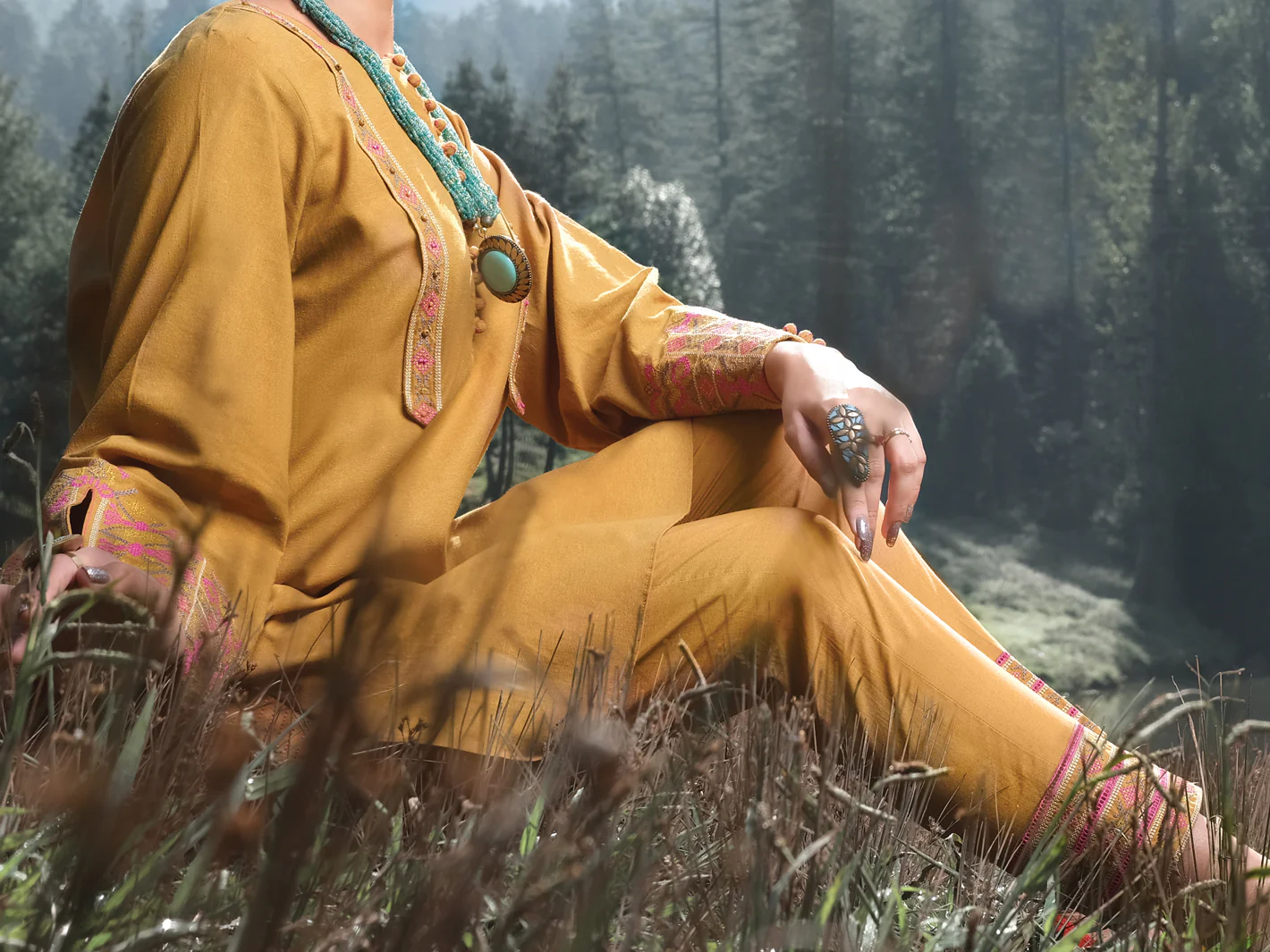 Mustard Karandi Tunic - AWP-LK-288 - Image 3