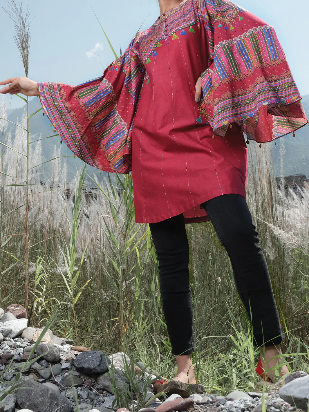 Red Cambric Tunic - AWP-LK-300