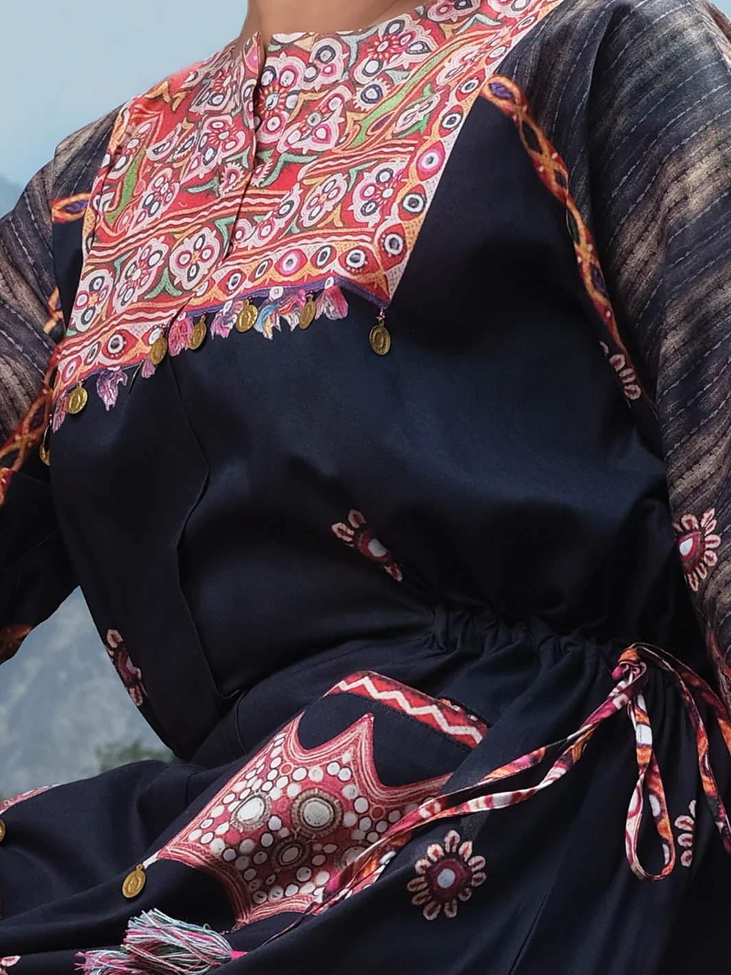 Black Cambric Tunic - AWP-LK-301 - Image 2