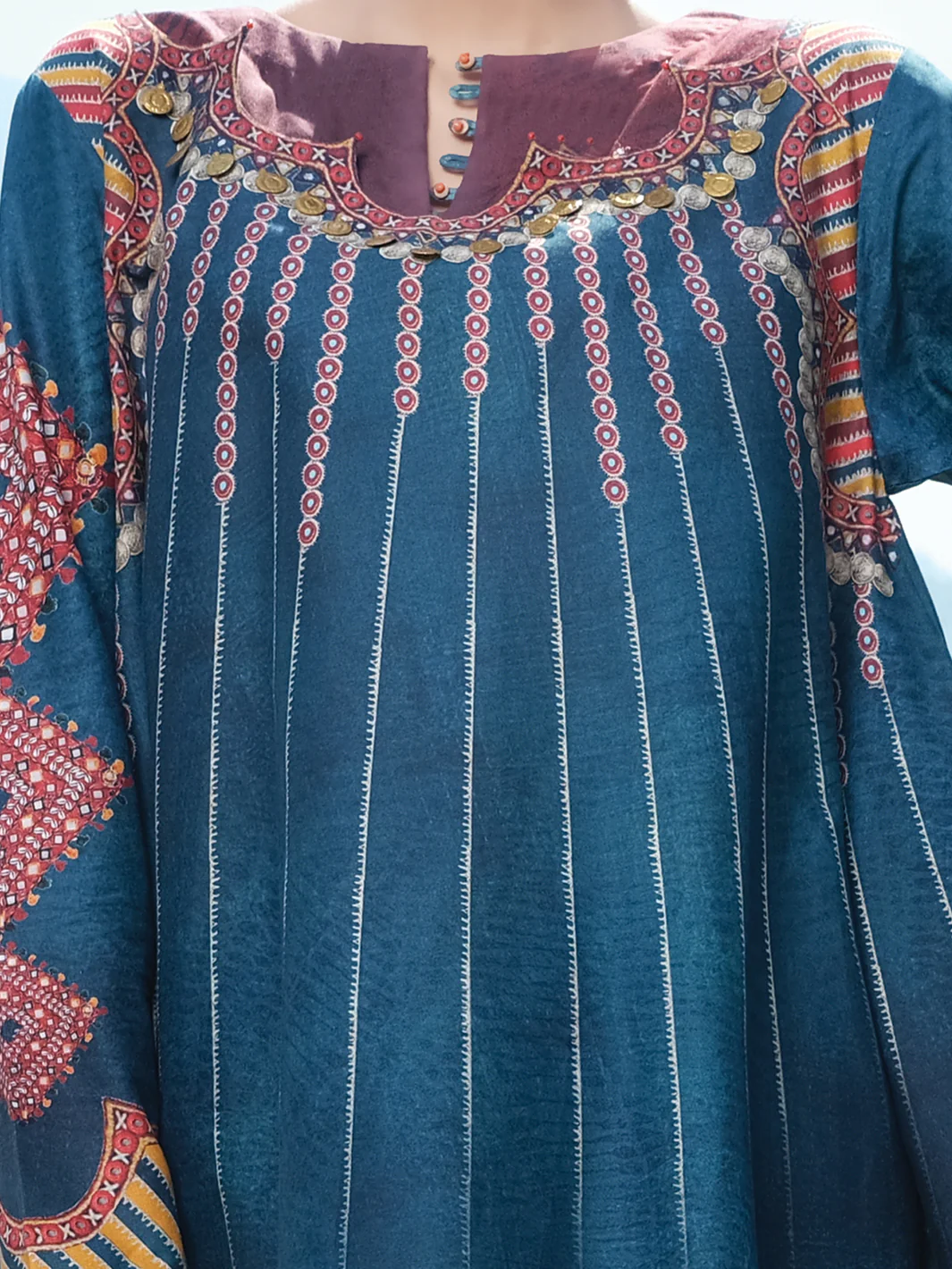 Teal Cambric Tunic - AWP-LK-302 - Image 2