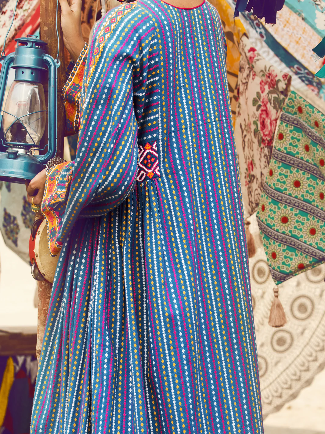 Blue Yarn Dyed Tunic - AWP-LK-320 - Image 3