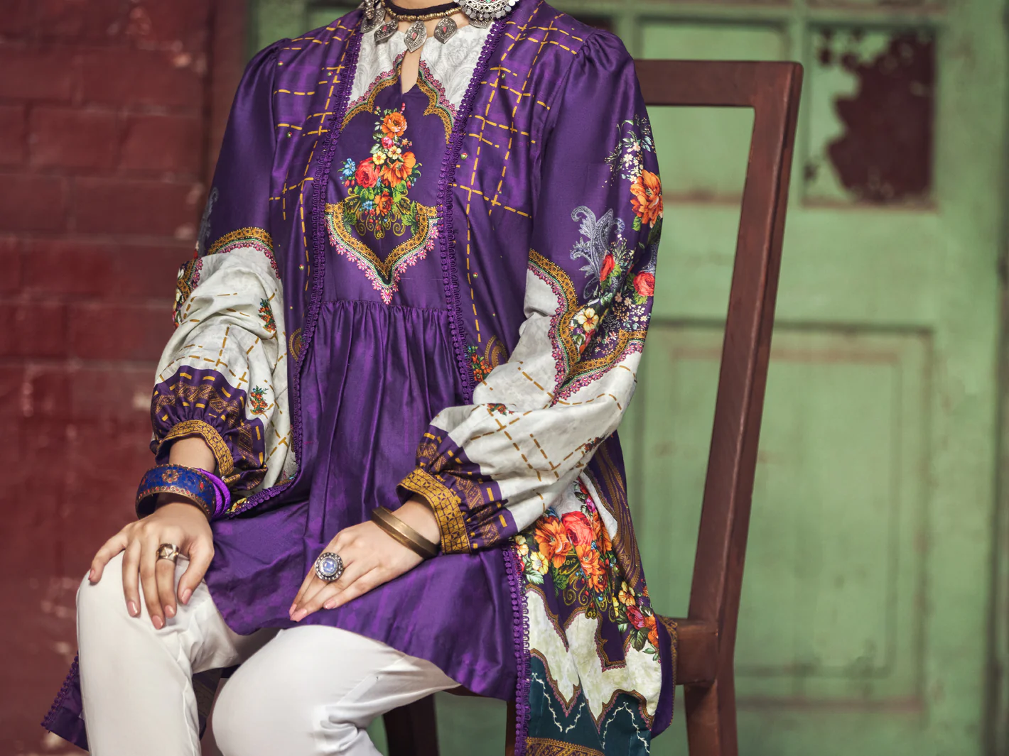 Purple Cambric Tunic - AWP-LK-371 - Image 4