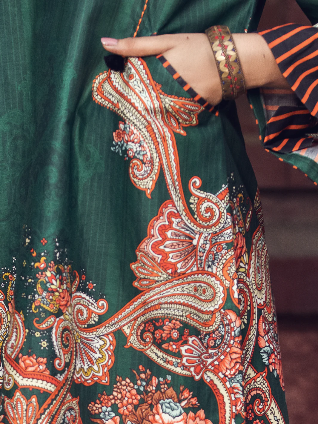 Green Cambric Tunic - AWP-LK-373 - Image 3