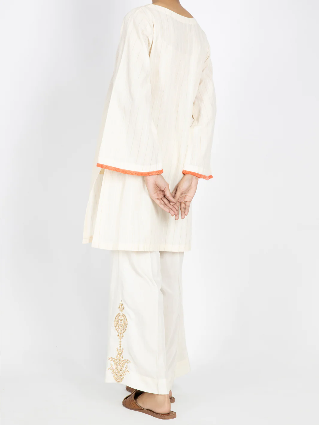 Off White Dobby Tunic - AWP-LK-457 - Image 2