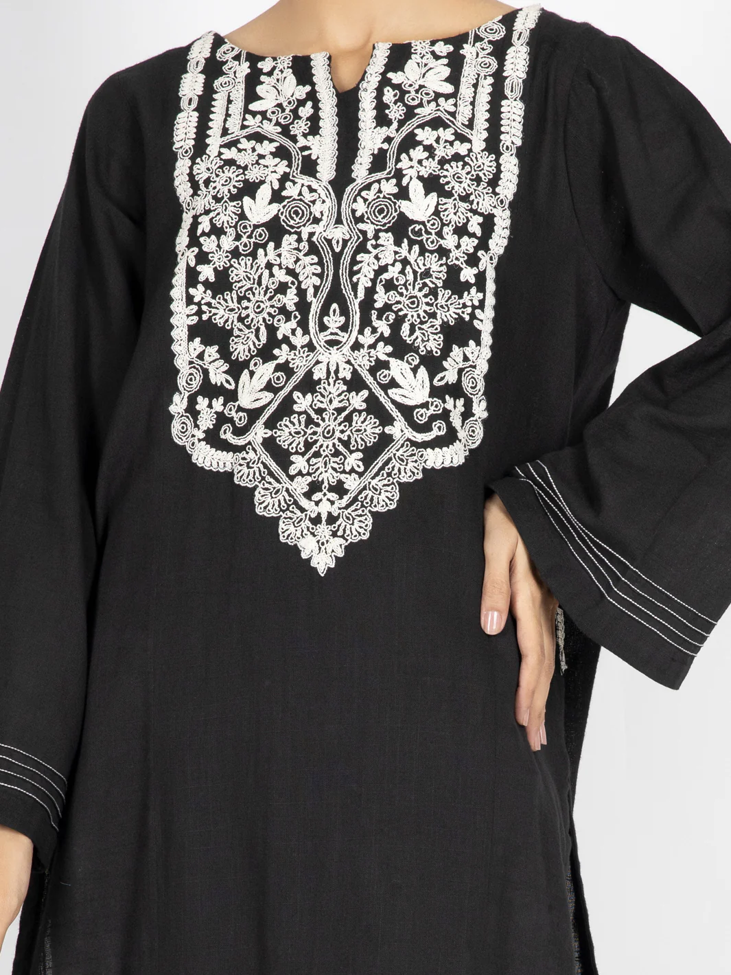 Black Dobby Tunic - AWP-LK-459 - Image 3