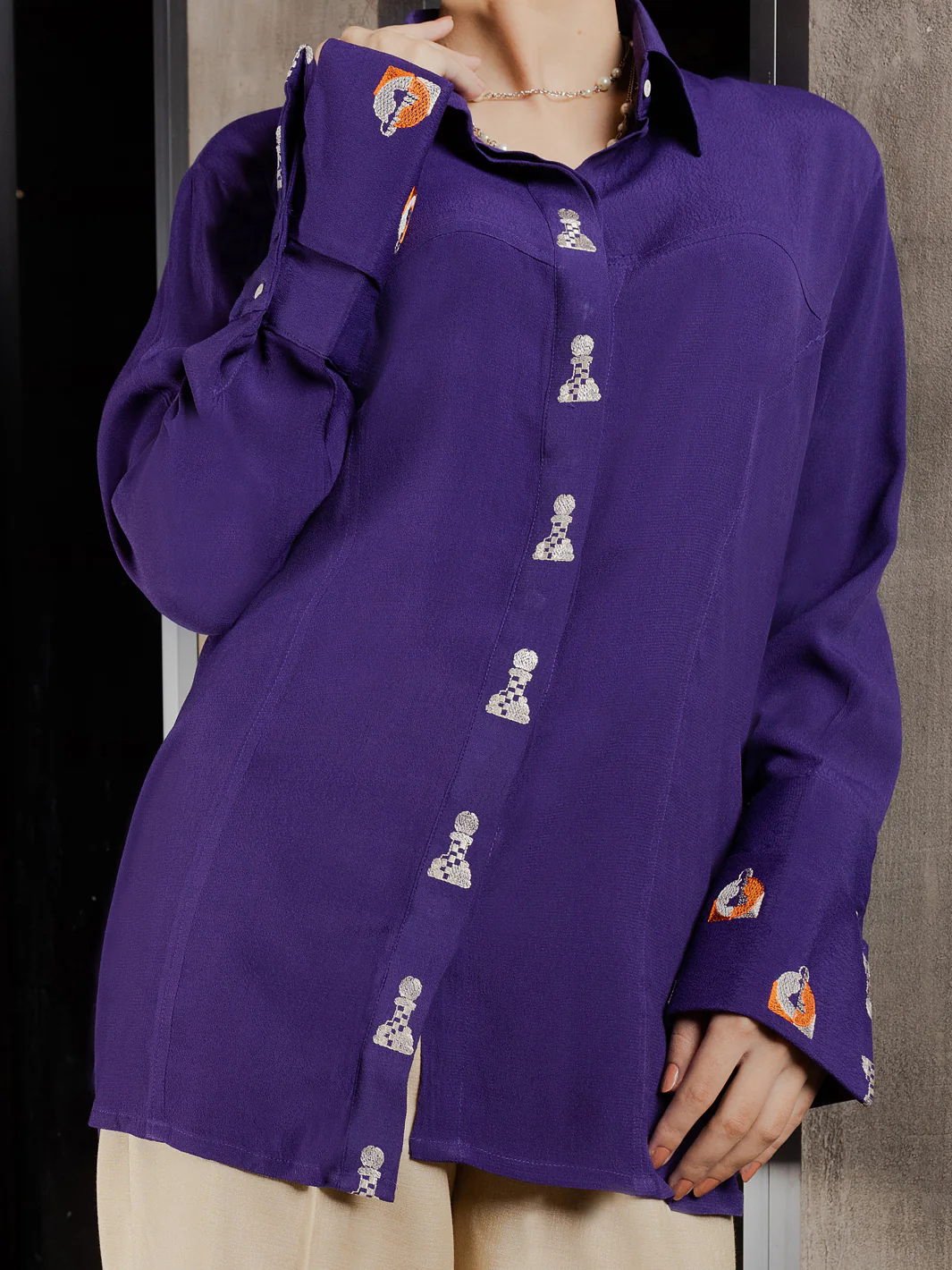 Purple Kurti - AWP-LK-599 - Image 3