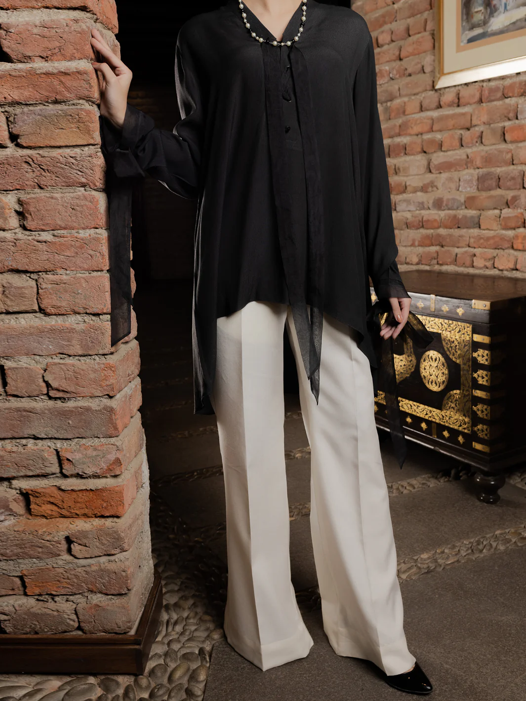 Charcoal Kurti - AWP-LK-602