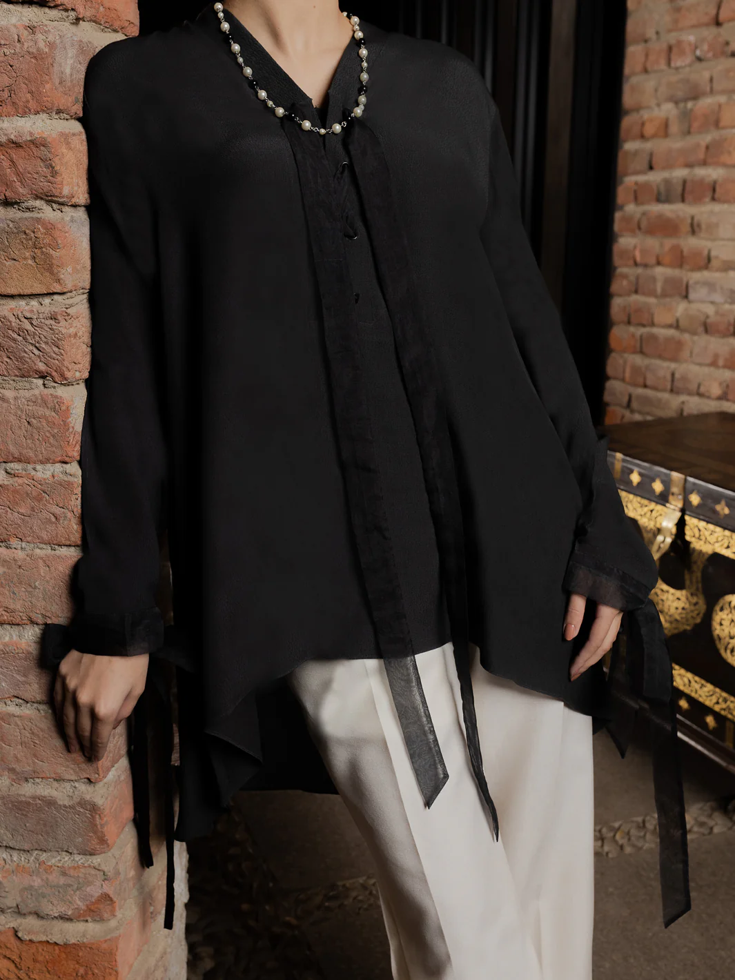 Charcoal Kurti - AWP-LK-602 - Image 2
