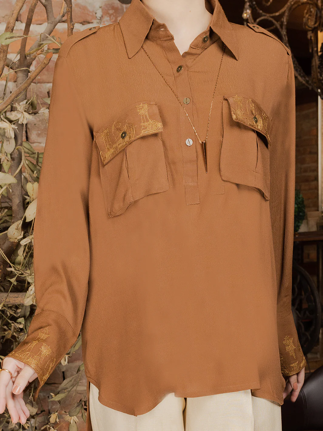 Brown Kurti - AWP-LK-603 - Image 3