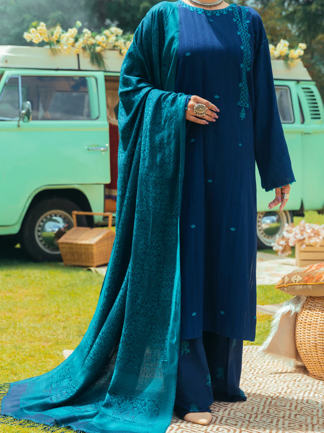 Navy Blue Kurti - AWP-LK-617