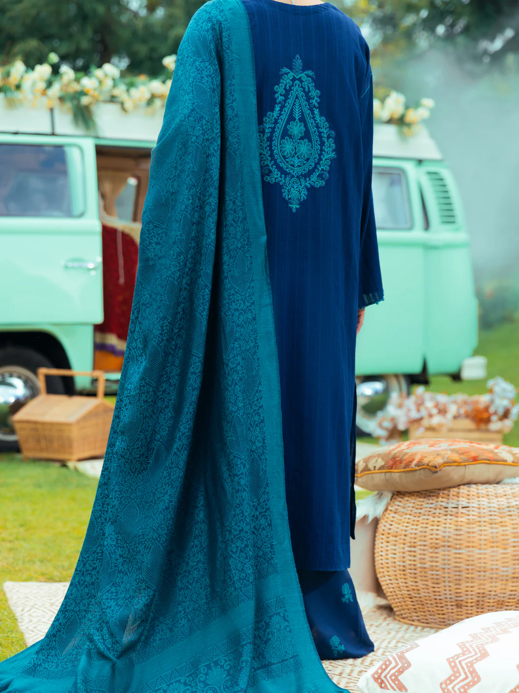 Navy Blue Kurti - AWP-LK-617 - Image 2