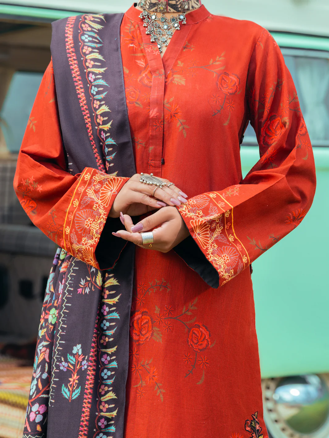 Maroon Kurti - AWP-LK-619 - Image 4
