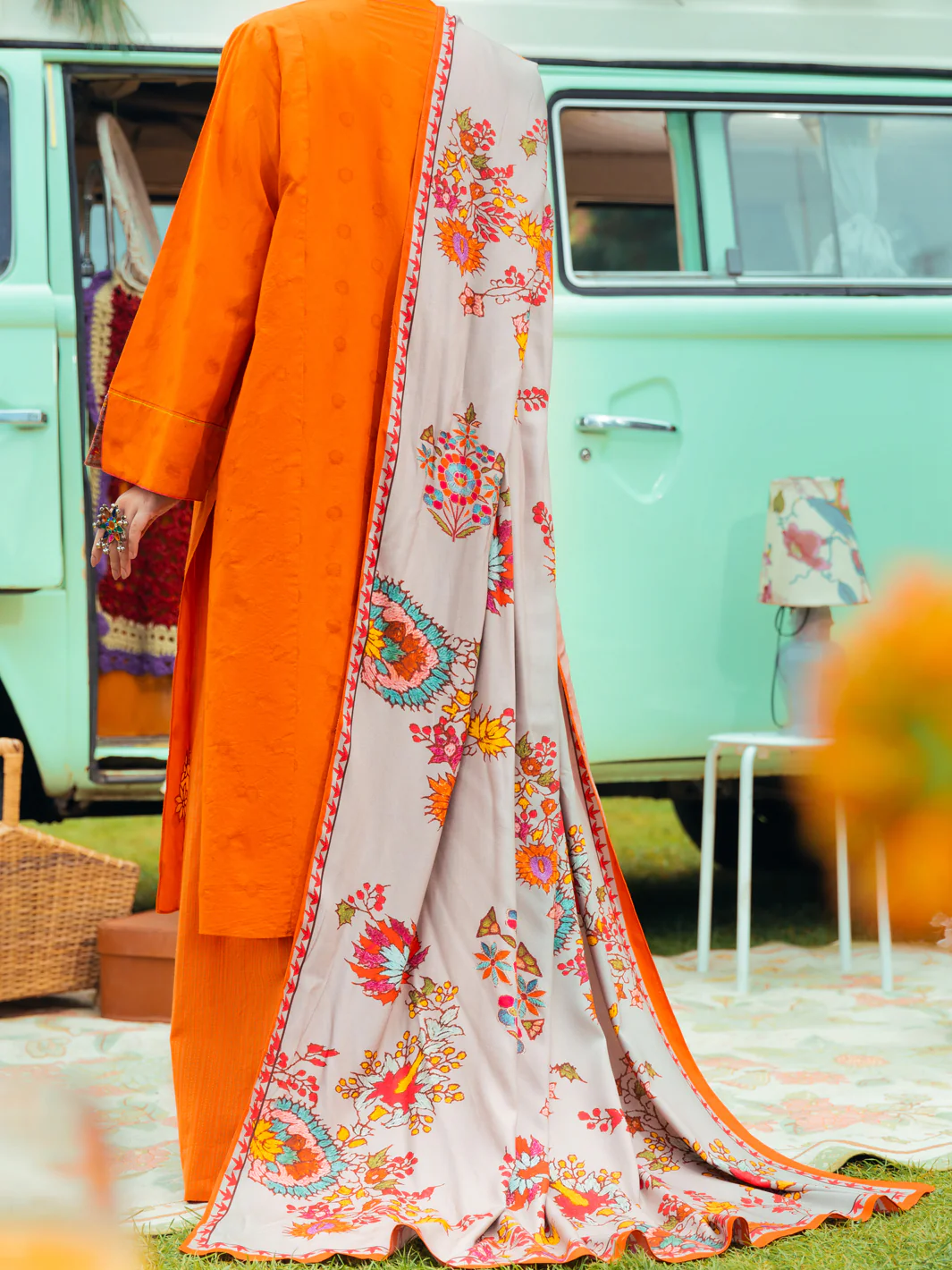 Orange Kurti - AWP-LK-622 - Image 2