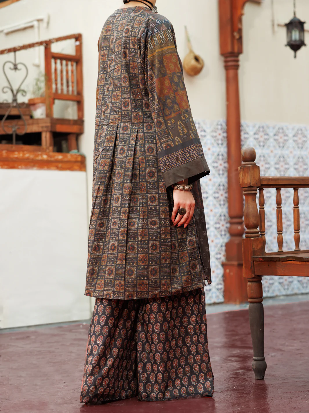 Mehndi Green Cambric Tunic - AWP-LK-718 - Image 2