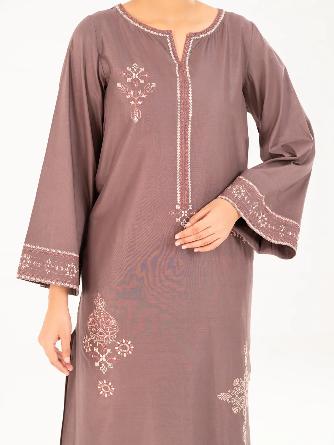 Off White Cambric Kurti - AWP-LK-850 - Image 3