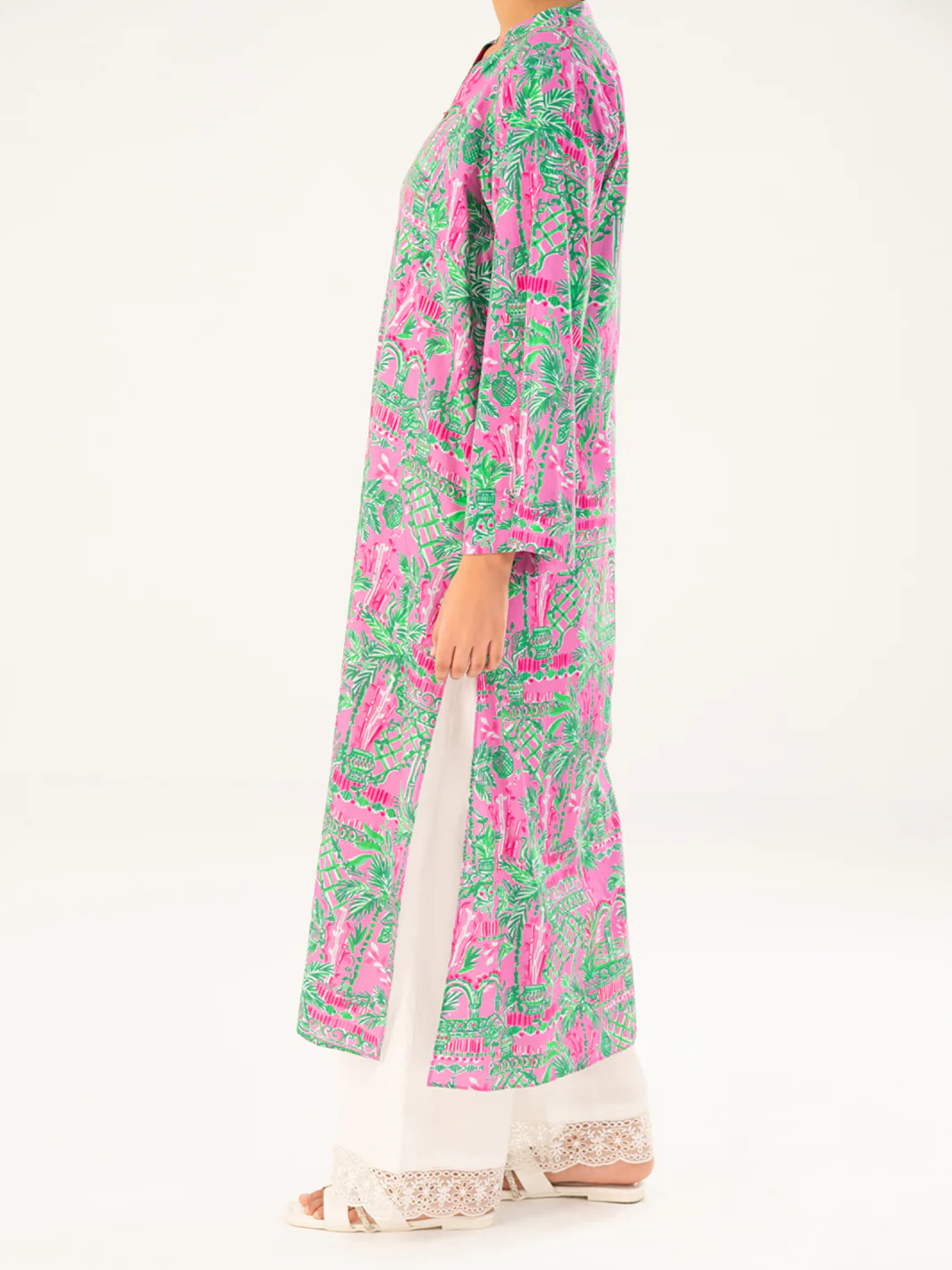 Green Cambric Kurti - AWP-LK-907 - Image 4