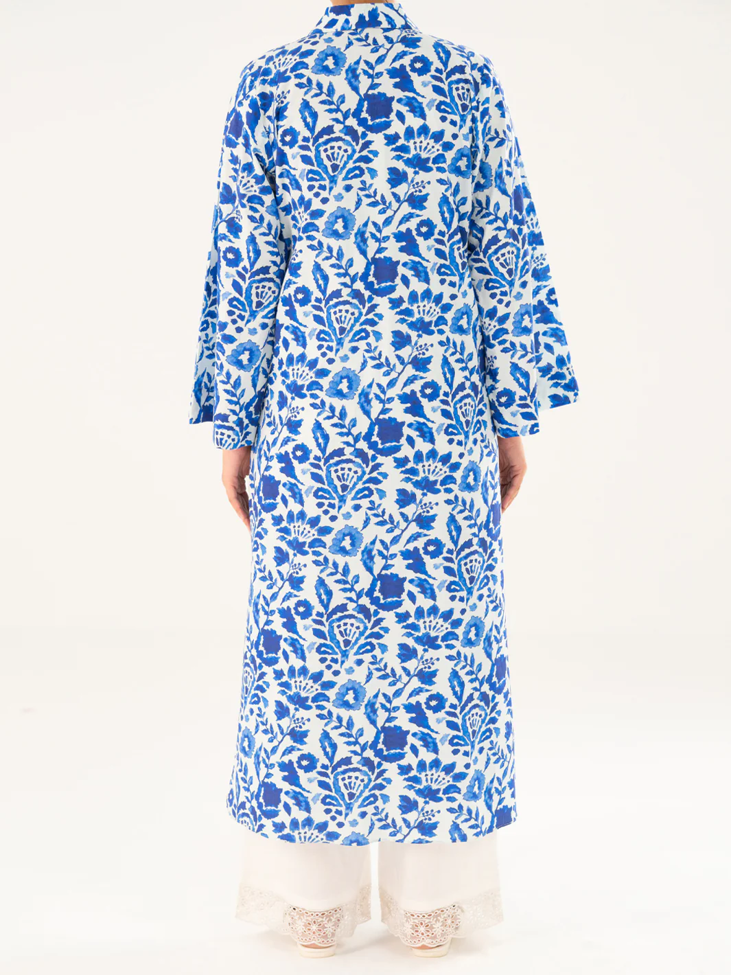 Navy Blue Cambric Kurti - AWP-LK-909 - Image 3