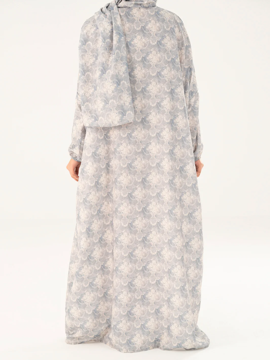 Light Grey Swiss Jacquard Salah Robe - AWP-LK-PD-917 - Image 2