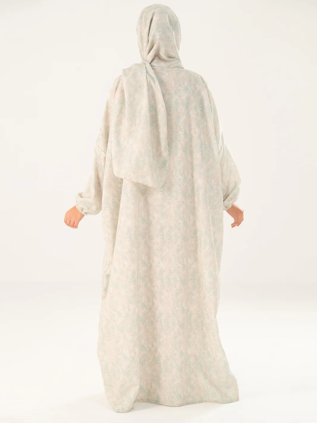 Pistachio Green Swiss Jacquard Salah Robe - AWP-LK-PD-918 - Image 2